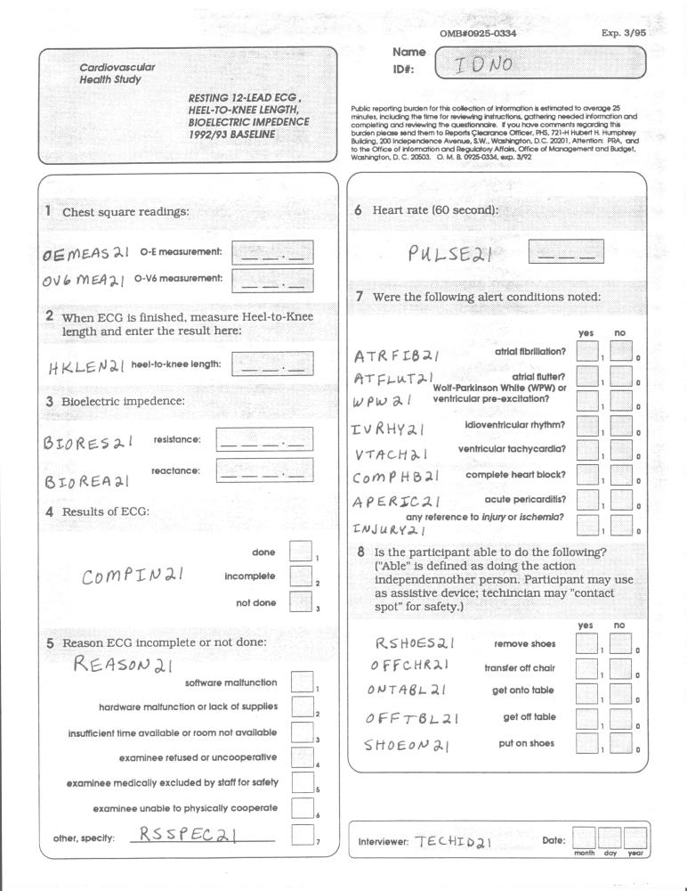 Record 21 ECG - page 1