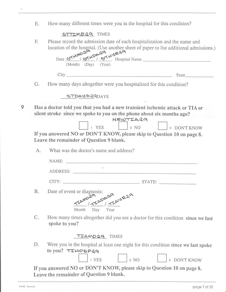 Record 29 Year 5 Medical & Personal History - page 7