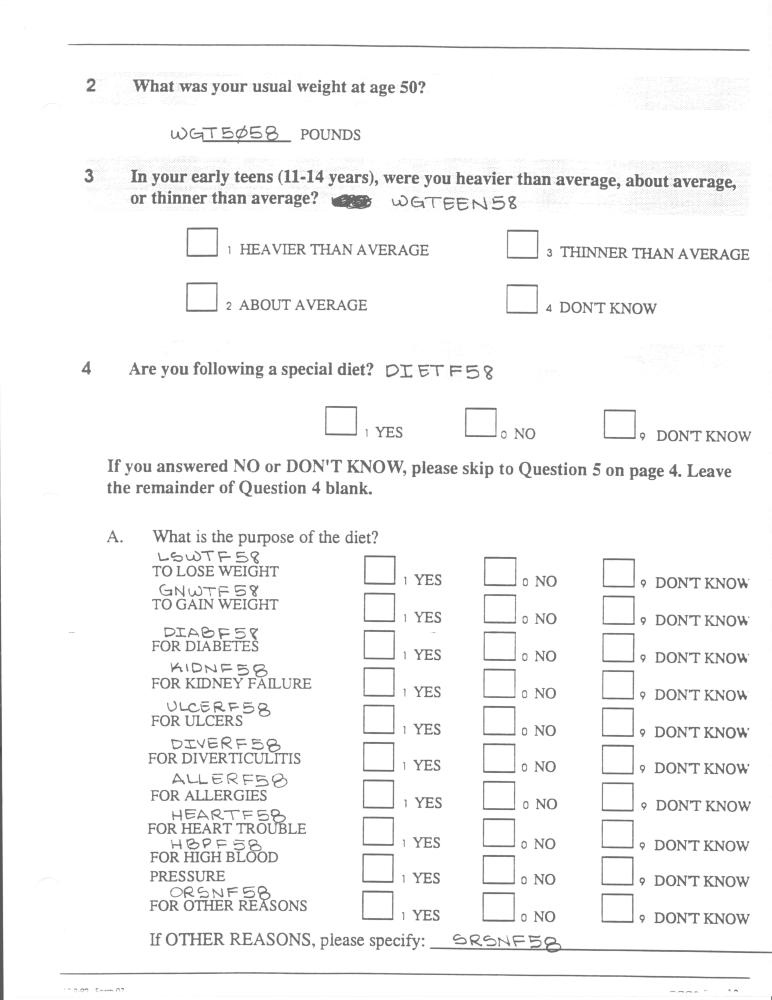 Record 58 New Cohort Personal History - page 2