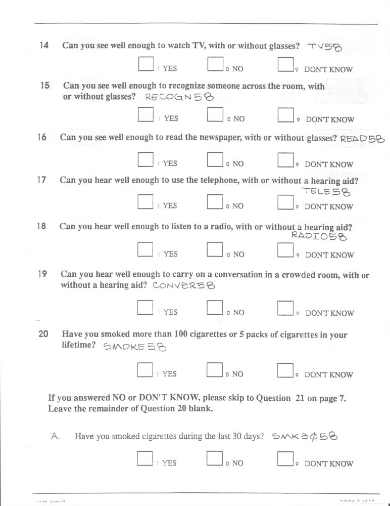 Record 58 New Cohort Personal History - page 6