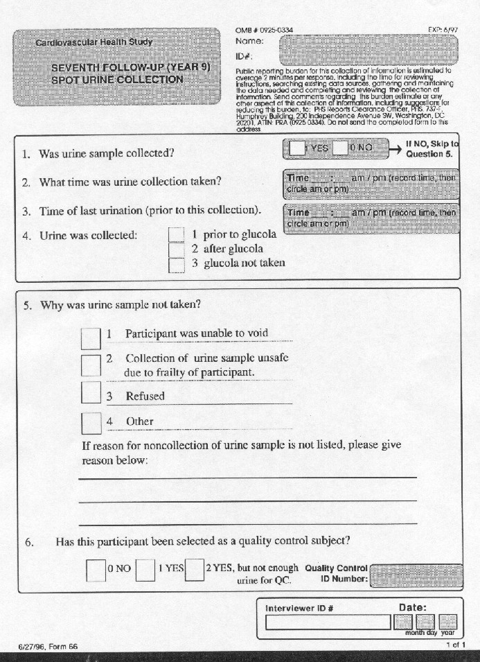 Record 71 Spot Urine - page 1