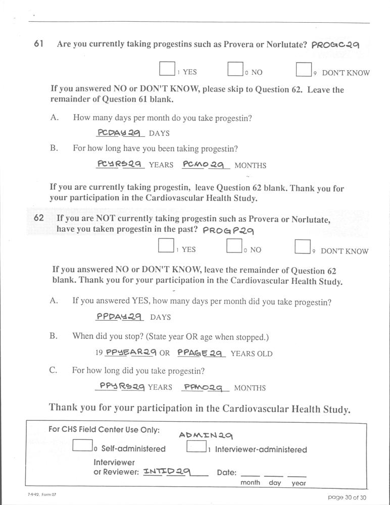 Record 29 Year 5 Medical & Perosnal History - page 30