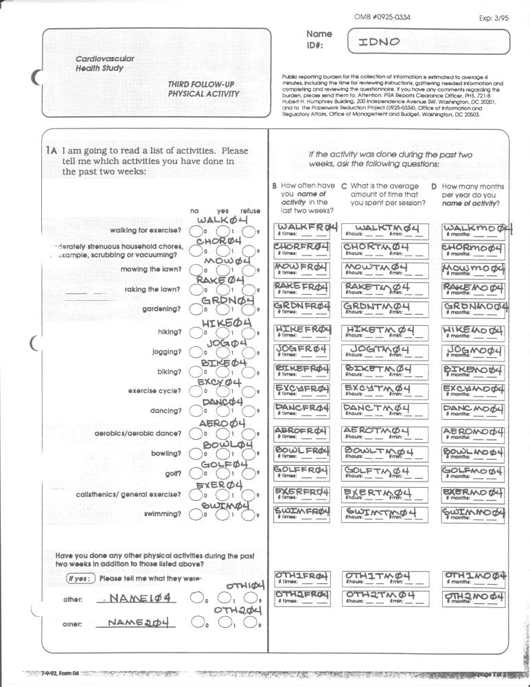 Record 4 Phesical Activity