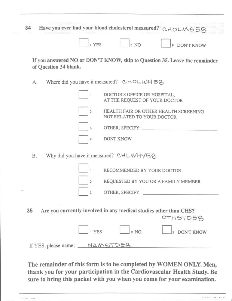 Record 58 New Cohort Personal History - page 10
