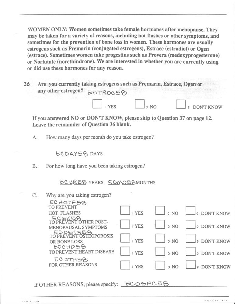 Record 58 New Cohort Personal History - page 11