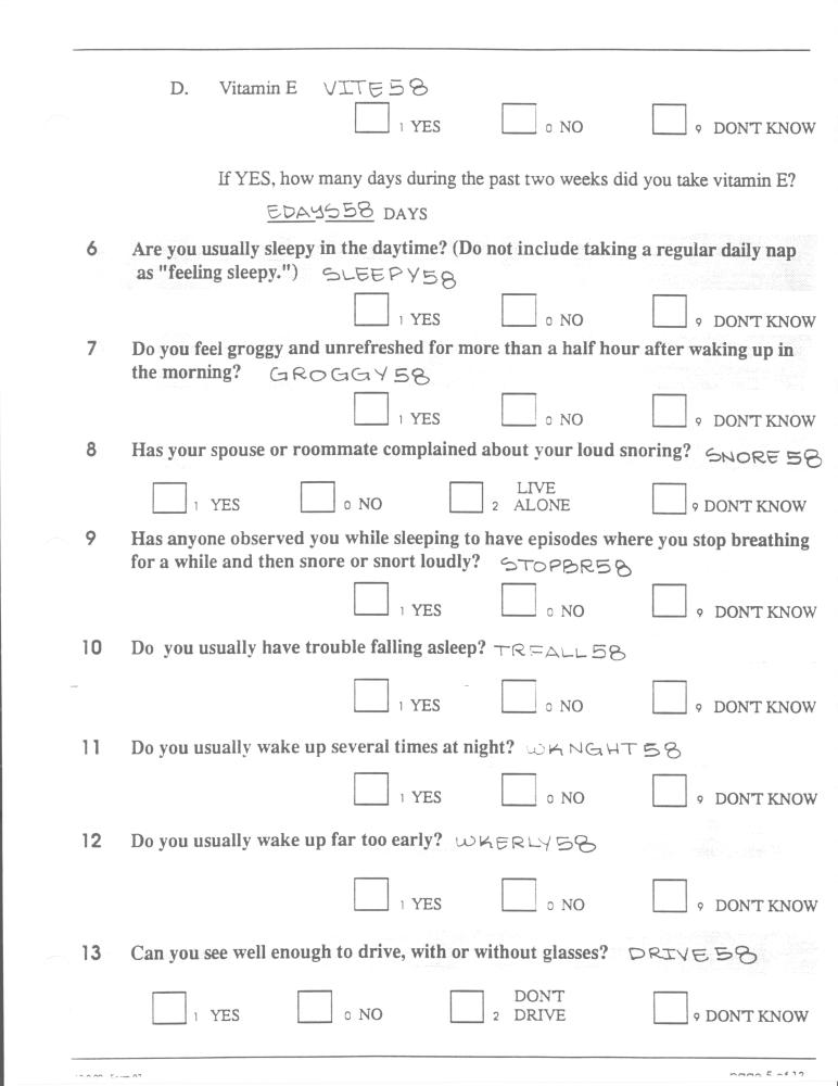 Record 58 New Cohort Personal History - page 5
