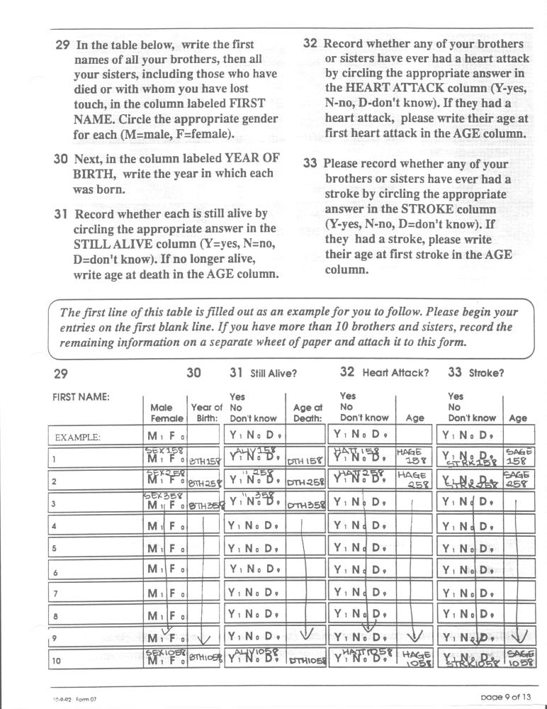 Record 58 New Cohort Personal History - page 9